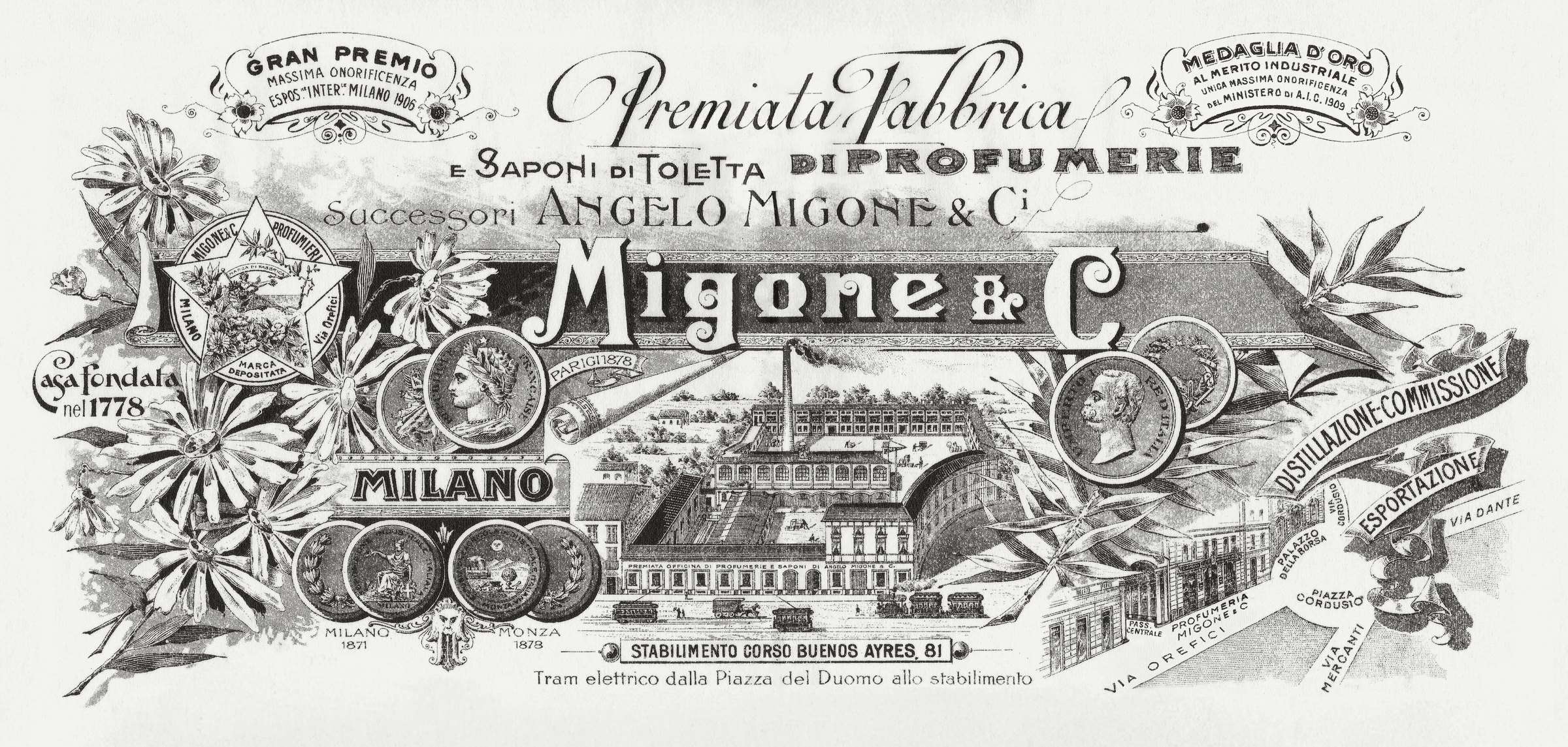 Carta intestata Migone & C., 1916
