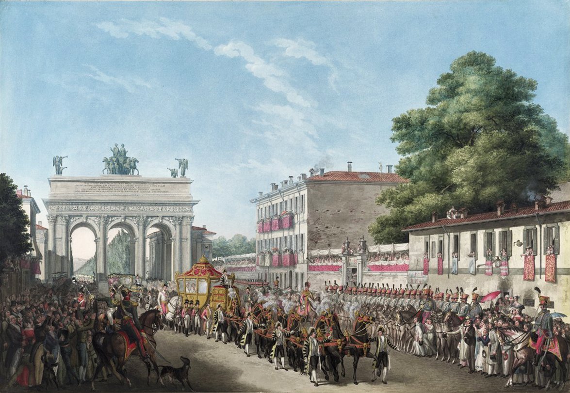 L'ingresso dell'imperatore Francesco I d'Austria e dell'imperatrice Carolina Augusta a Milano, 1825