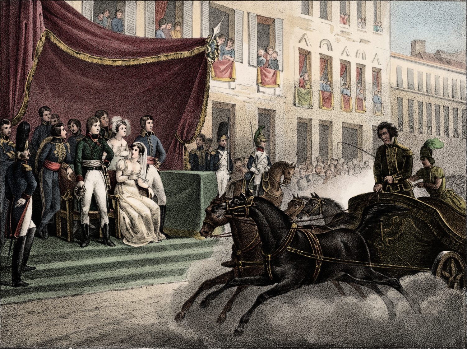 Giochi pubblici a Milano per l'anniversario della Repubblica francese, sotto Napoleone